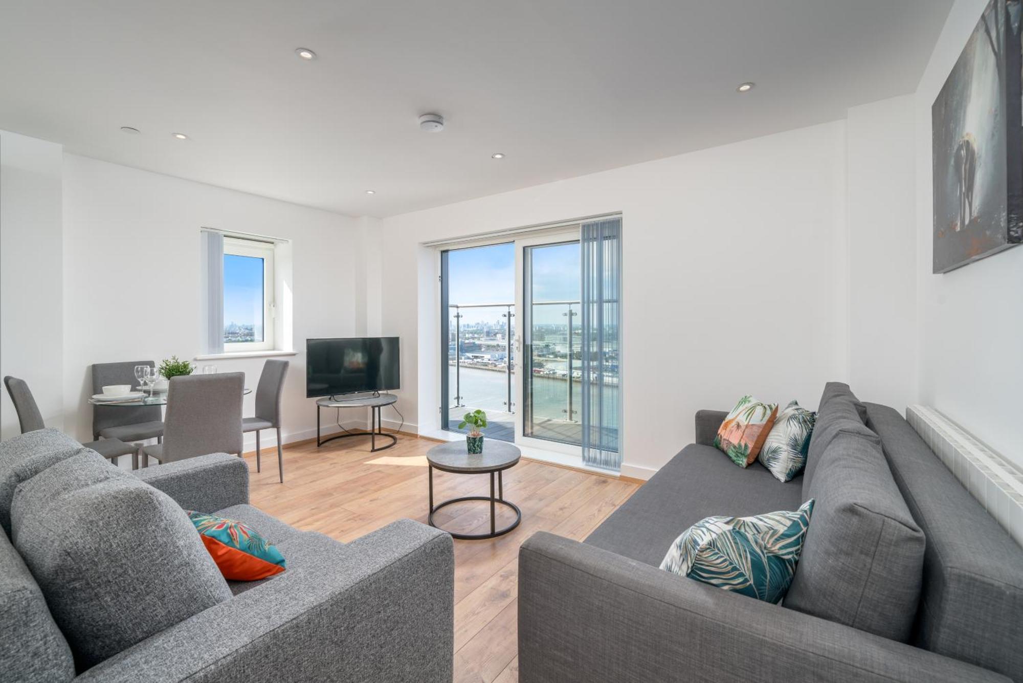 Skyvillion - London River Thames Top Floor Apartments By Woolwich Ferry, Mins To London Excel, O2 Arena , London City Airport With Parking Eksteriør bilde